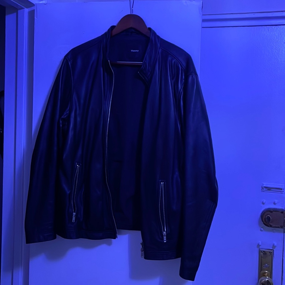 Black leather jacket